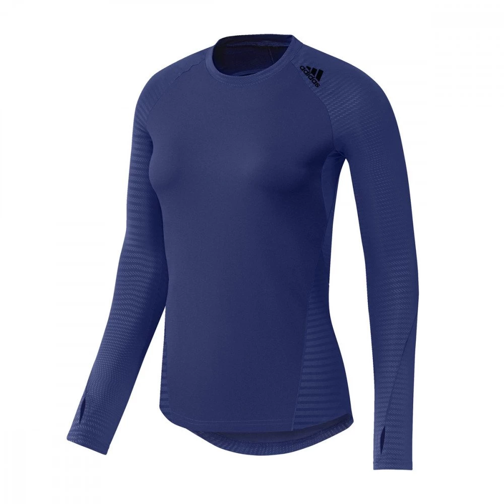 ADIDAS Maglia Alphaskin Tech Donna Blu 1 ADIDAS Maglia Alphaskin Tech Donna Blu