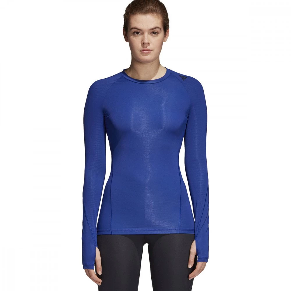 ADIDAS Maglia Alphaskin Tech Donna Blu 3 ADIDAS Maglia Alphaskin Tech Donna Blu - immagine 3