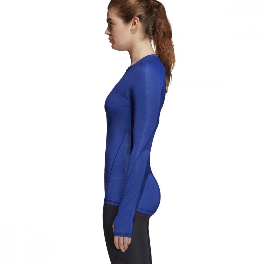 ADIDAS Maglia Alphaskin Tech Donna Blu 5 ADIDAS Maglia Alphaskin Tech Donna Blu - immagine 5
