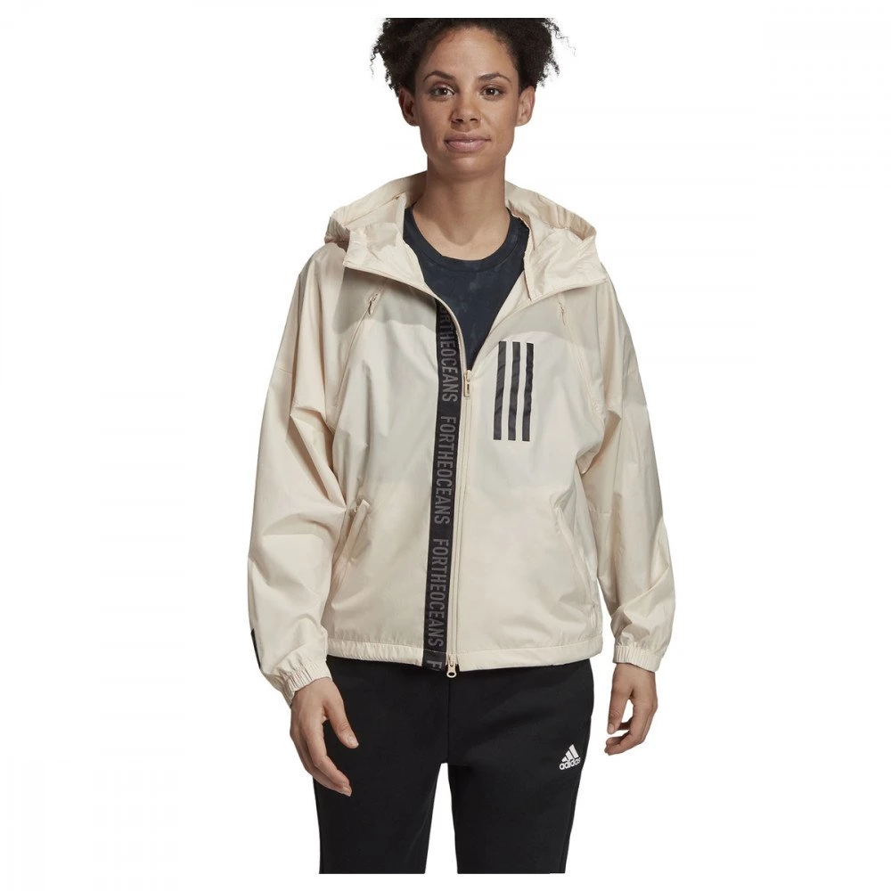 ADIDAS GIACCA WINDBREAKER PARLEY DONNA Beige 3 ADIDAS GIACCA WINDBREAKER PARLEY DONNA Beige - immagine 3