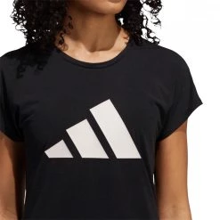 ADIDAS T-SHIRT 3 BAR DONNA Nero -Negozio online TRAINING E PALESTRA Italia 2022 adidas gr8261 t shirt 3 bar donna abbigliamento training e palestra donna 044376401 blk 4