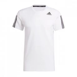 ADIDAS T-SHIRT AERO 3 STRIPES PB Bianco