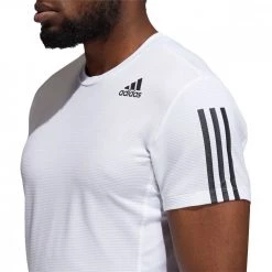 ADIDAS T-SHIRT AERO 3 STRIPES PB Bianco -Negozio online TRAINING E PALESTRA Italia 2022 adidas h16877 t shirt aero 3 stripes pb abbigliamento training e palestra uomo 044376601 wht 4