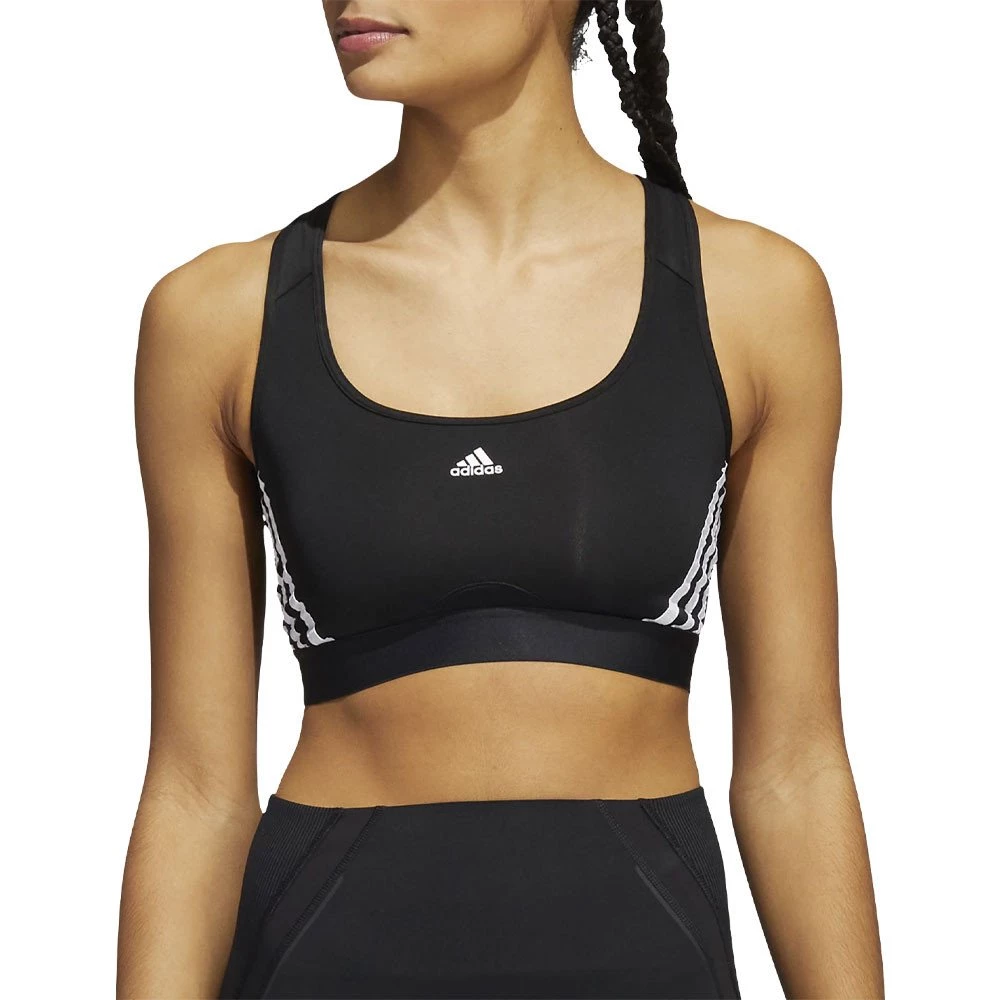 ADIDAS REGGISENO TRN 3 STRIPES Nero 2 ADIDAS REGGISENO TRN 3 STRIPES Nero - immagine 2