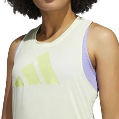 ADIDAS CANOTTA 3 BAR LOGO DONNA Lime -Negozio online TRAINING E PALESTRA Italia 2022 adidas he6844 canotta 3 bar logo donna abbigliamento training e palestra donna 044379101 lime 4