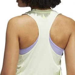 ADIDAS CANOTTA 3 BAR LOGO DONNA Lime -Negozio online TRAINING E PALESTRA Italia 2022 adidas he6844 canotta 3 bar logo donna abbigliamento training e palestra donna 044379101 lime 5