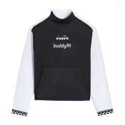 DIADORA FELPA GIROCOLLO BUDDYFIT DONNA Nero