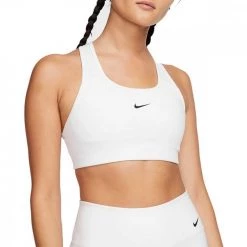 NIKE REGGISENO SWOOSH Bianco -Negozio online TRAINING E PALESTRA Italia 2022 nike bv3636 reggiseno swoosh abbigliamento training e palestra donna 042665101 100 3
