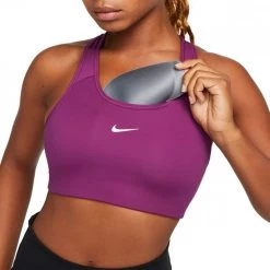 NIKE REGGISENO SWOOSH Viola -Negozio online TRAINING E PALESTRA Italia 2022 nike bv3636 reggiseno swoosh abbigliamento training e palestra donna 044571801 610 4