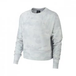 NIKE FELPA GIROCOLLO DRI-FIT CAMO DONNA Grigio