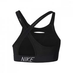 NIKE REGGISENO SWOOSH STRIPED SPORT Nero -Negozio online TRAINING E PALESTRA Italia 2022 nike cj0733 reggiseno swoosh striped sport abbigliamento training e palestra donna 040832301 010 2