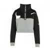 NIKE FELPA CROP 1/2 ZIP PRO GET FIT DONNA Nero