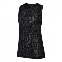 NIKE CANOTTA BURNOUT DONNA Nero