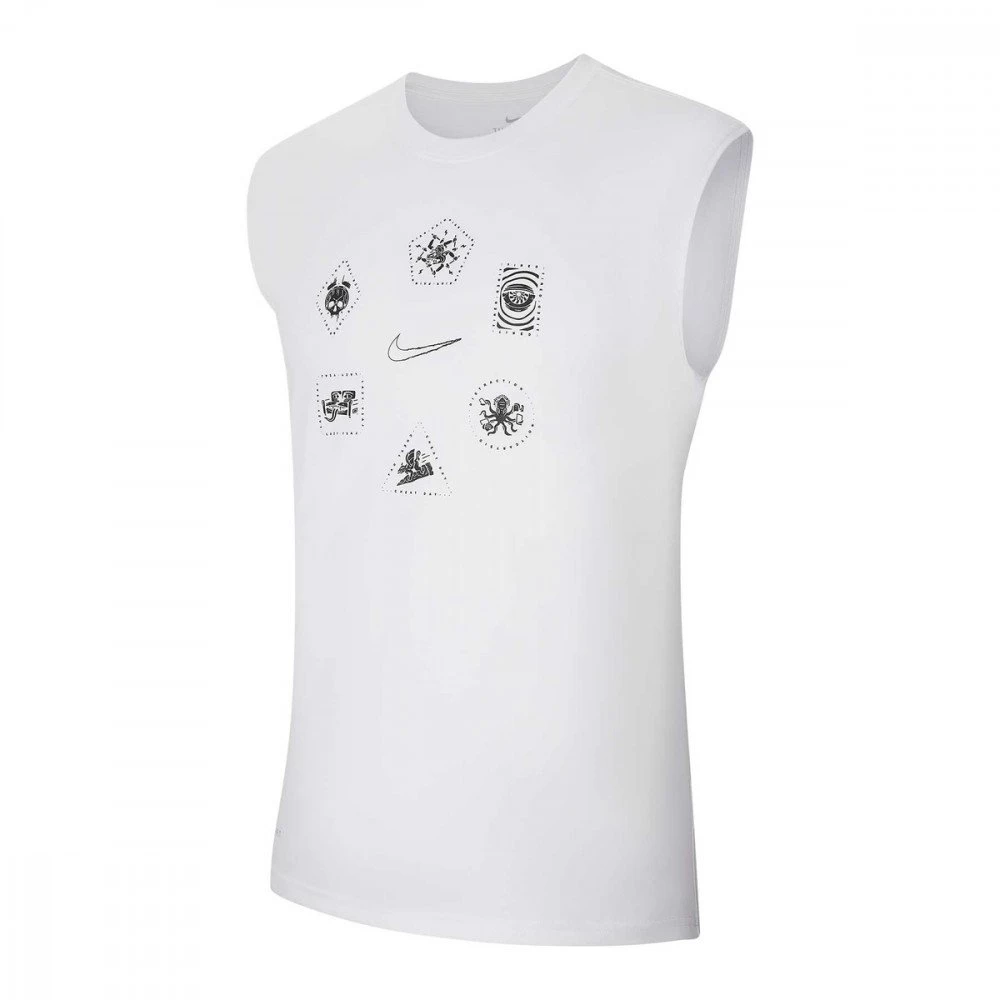 NIKE SMANICATA DRI-FIT Bianco 1 NIKE SMANICATA DRI-FIT Bianco