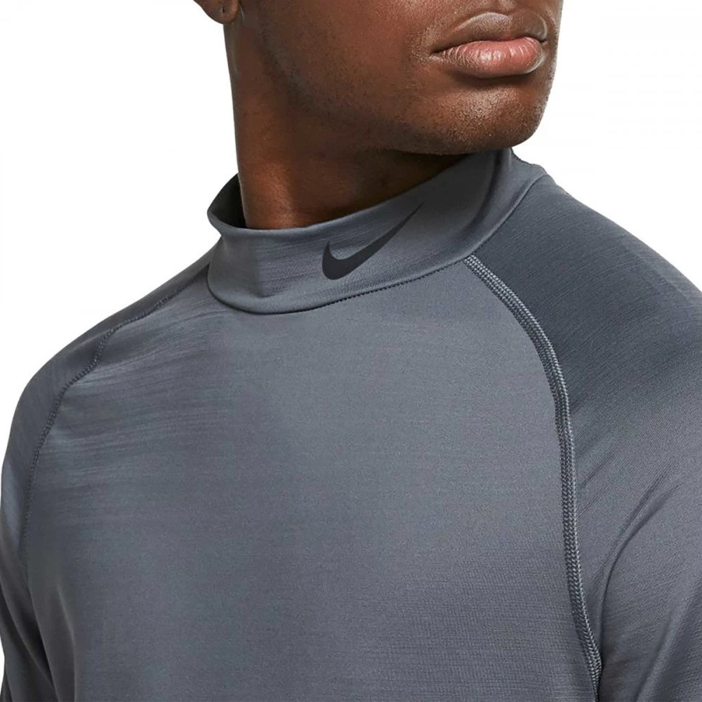MAGLIA MANICA LUNGA LUPETTO NIKE PRO WARM Grigio 3 MAGLIA MANICA LUNGA LUPETTO NIKE PRO WARM Grigio - immagine 3