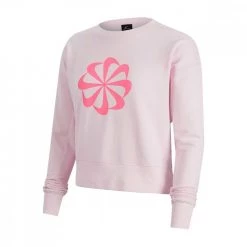 NIKE FELPA GIROCOLLO DRI-FIT ICON CLASH DONNA Rosa