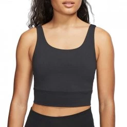 NIKE CANOTTA CROP YOGA LUXE INFINALON DONNA Nero