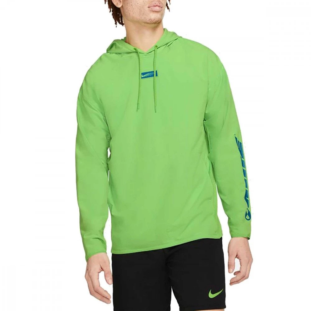 NIKE FELPA CON CAPPUCCIO SPORT CLASH Verde 1 NIKE FELPA CON CAPPUCCIO SPORT CLASH Verde
