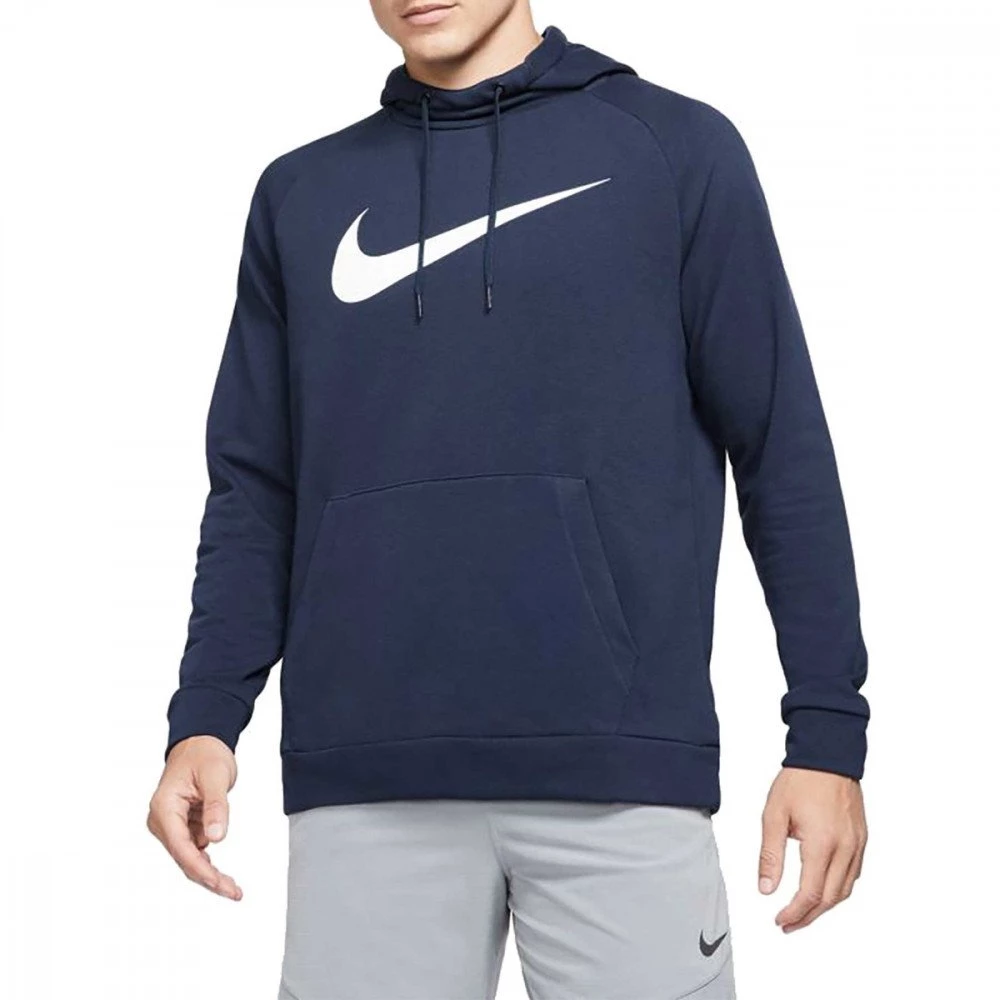 NIKE FELPA CON CAPPUCCIO SWOOSH Blu 1 NIKE FELPA CON CAPPUCCIO SWOOSH Blu