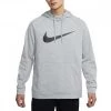 NIKE FELPA CON CAPPUCCIO SWOOSH Grigio
