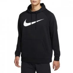 NIKE FELPA CON CAPPUCCIO SWOOSH Nero