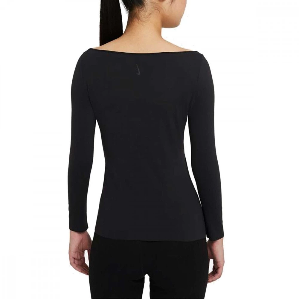 NIKE MAGLIA MANICA LUNGA YOGA LUXE DONNA Nero 2 NIKE MAGLIA MANICA LUNGA YOGA LUXE DONNA Nero - immagine 2