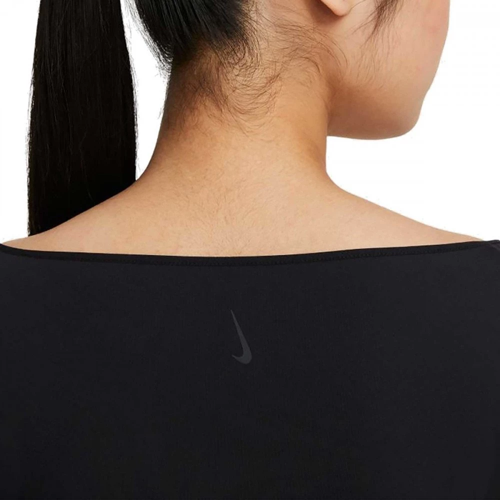 NIKE MAGLIA MANICA LUNGA YOGA LUXE DONNA Nero 4 NIKE MAGLIA MANICA LUNGA YOGA LUXE DONNA Nero - immagine 4