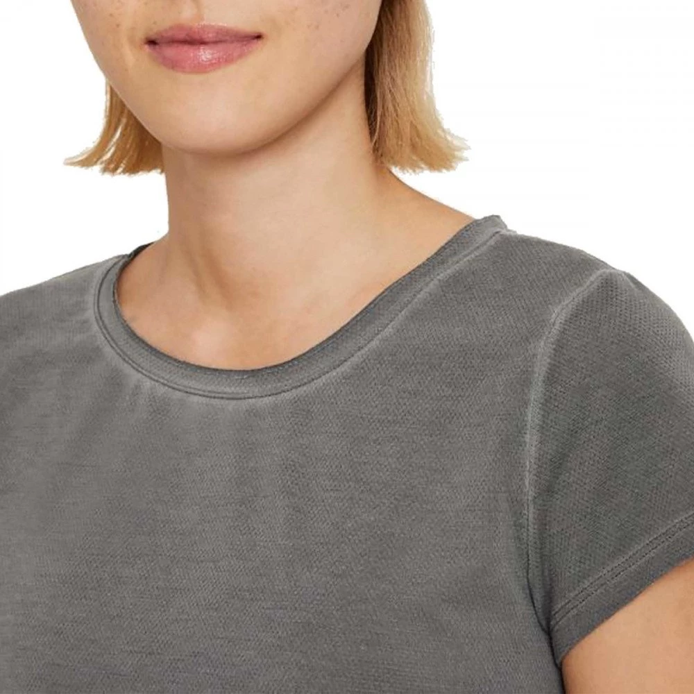 NIKE T-SHIRT DRI-FIT YOGA DONNA Grigio 3 NIKE T-SHIRT DRI-FIT YOGA DONNA Grigio - immagine 3