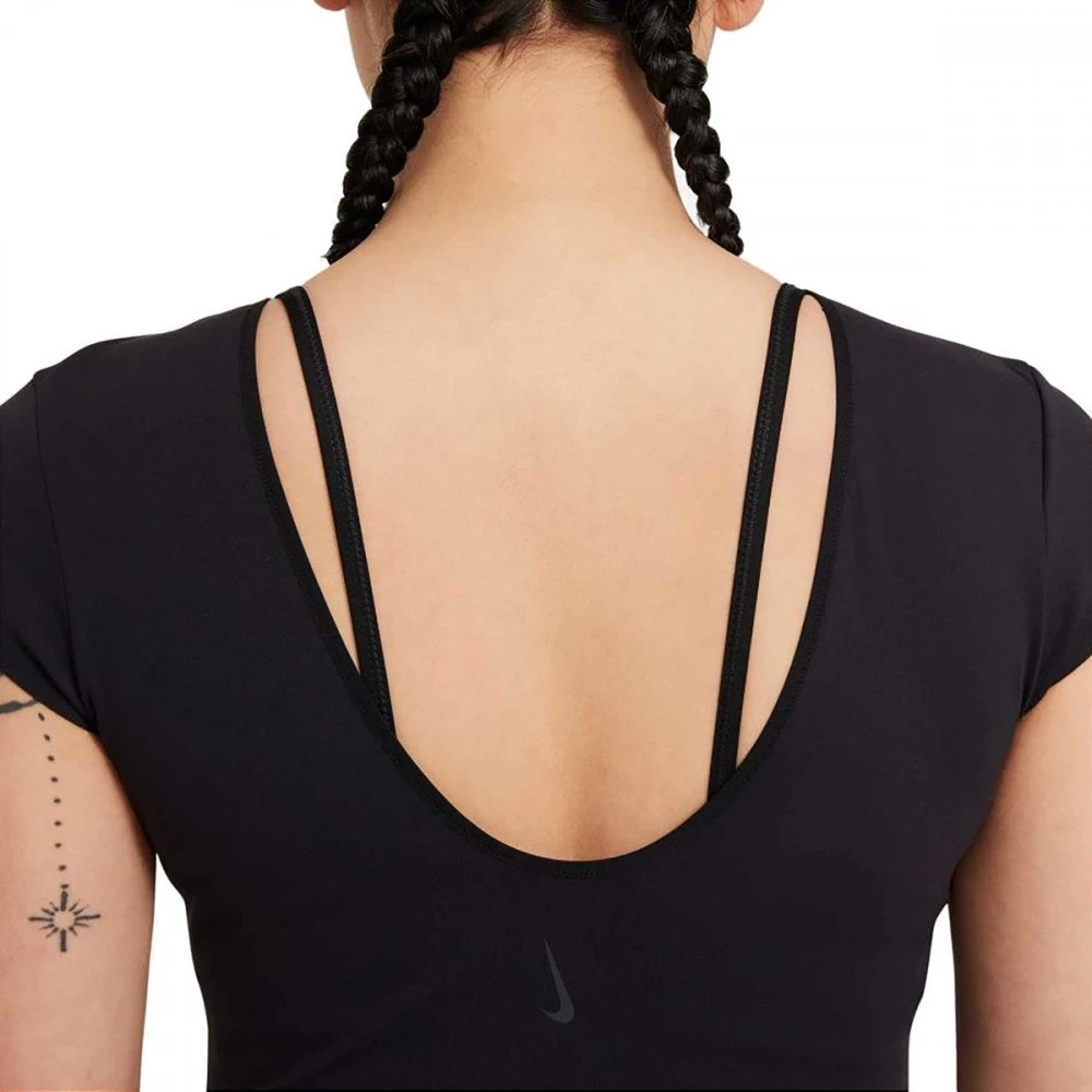 NIKE T-SHIRT YOGA LUXE INFINALON DONNA Nero 3 NIKE T-SHIRT YOGA LUXE INFINALON DONNA Nero - immagine 3