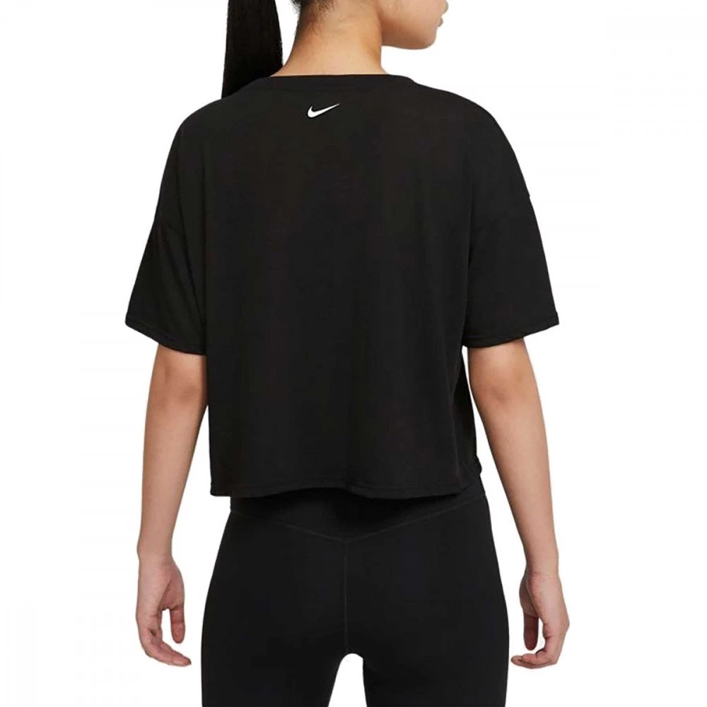 NIKE T-SHIRT DRI-FIT CROP DONNA Nero 4 NIKE T-SHIRT DRI-FIT CROP DONNA Nero - immagine 4
