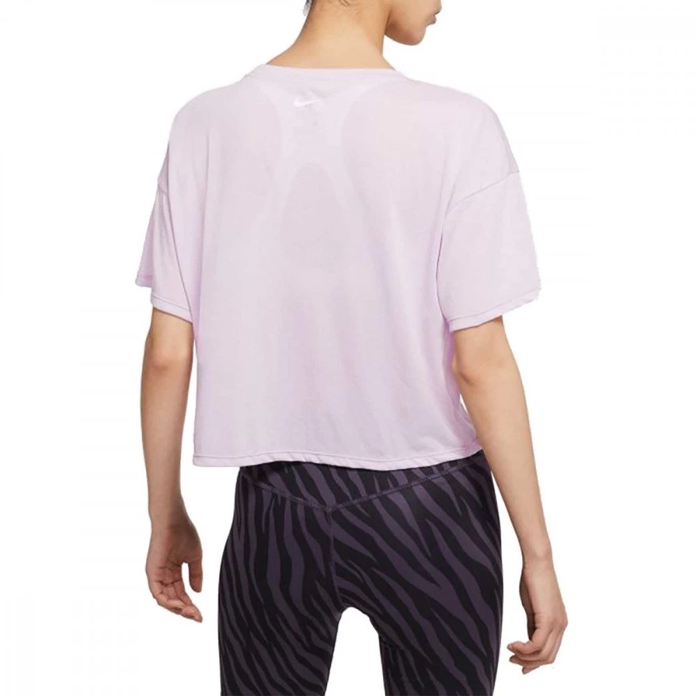 NIKE T-SHIRT DRI-FIT CROP DONNA Viola 2 NIKE T-SHIRT DRI-FIT CROP DONNA Viola - immagine 2