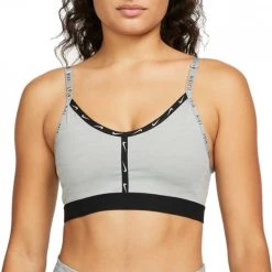 NIKE REGGISENO DRI-FIT INDY LOGO TAPE Grigio