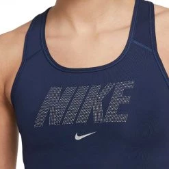 NIKE REGGISENO DRI-FIT METALLIC GRAPHIC Blu -Negozio online TRAINING E PALESTRA Italia 2022 nike dd1458 rggiseno metallic swoosh gx abbigliamento training e palestra donna 043967101 410 3