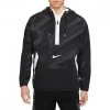 NIKE FELPA MEZZA ZIP CON CAPPUCCIO SPORT CLASH Nero