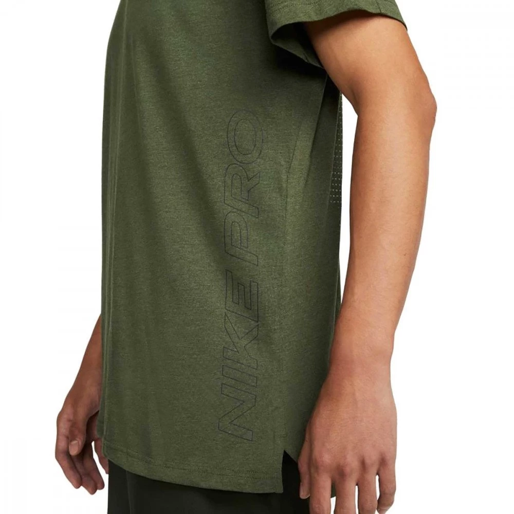 T-SHIRT NIKE PRO DRI-FIT BURNOUT Verde - immagine 4