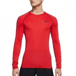 MAGLIA MANICA LUNGA NIKE PRO DRI-FIT Rosso