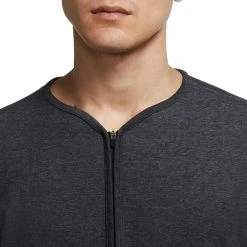 NIKE MAGLIA MANICA LUNGA 1/2 ZIP DRI-FIT RESTORE YOGA Grigio -Negozio online TRAINING E PALESTRA Italia 2022 nike dd2186 m nk df fl restore crw yoga abbigliamento training e palestra uomo 043975601 010 3