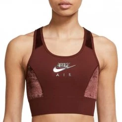 NIKE REGGISENO AIR DRI-FIT SWOOSH Marrone