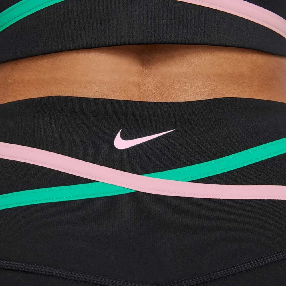 NIKE LEGGINGS NASTRATI DRI-FIT ONE DONNA Nero 3 NIKE LEGGINGS NASTRATI DRI-FIT ONE DONNA Nero - immagine 3