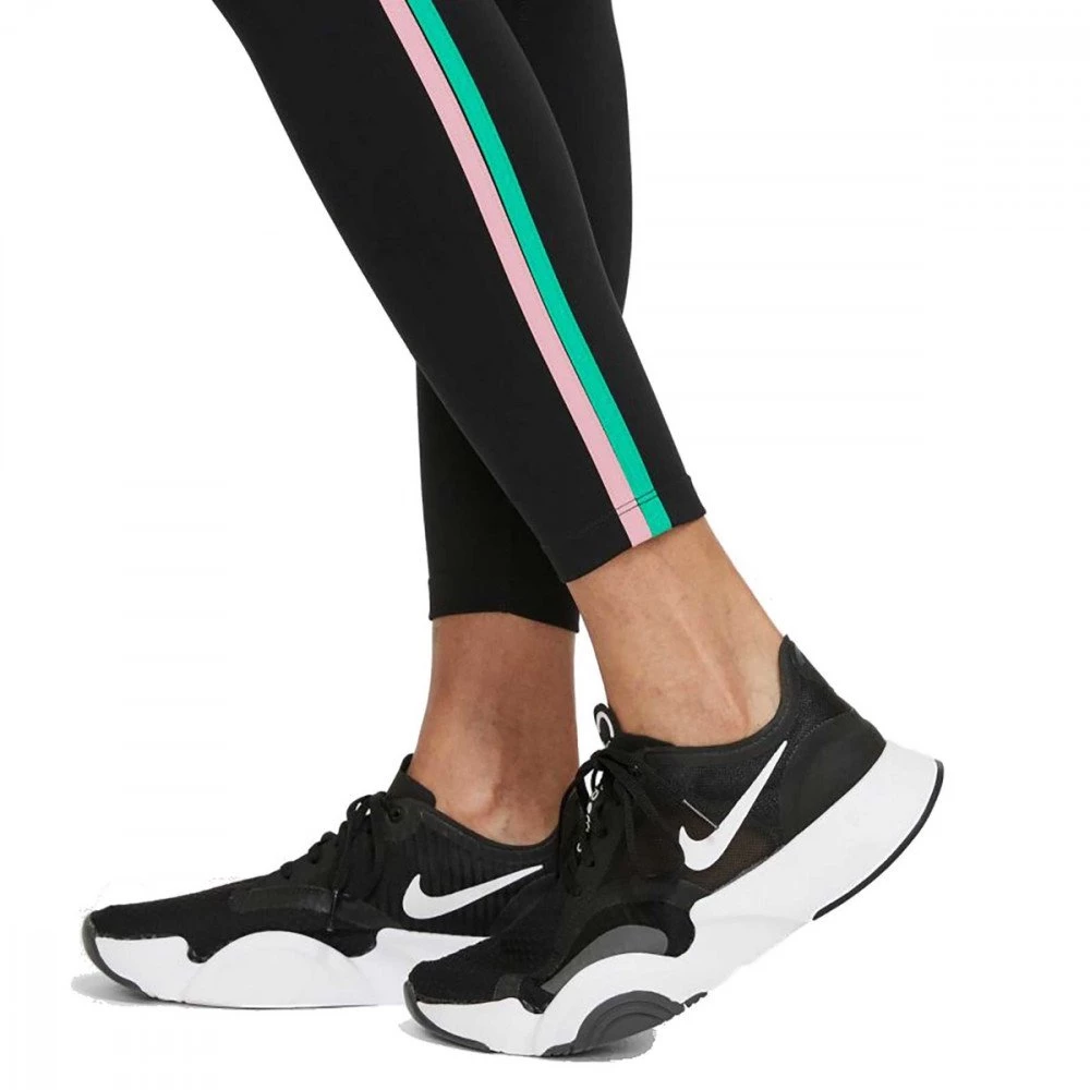 NIKE LEGGINGS NASTRATI DRI-FIT ONE DONNA Nero 4 NIKE LEGGINGS NASTRATI DRI-FIT ONE DONNA Nero - immagine 4