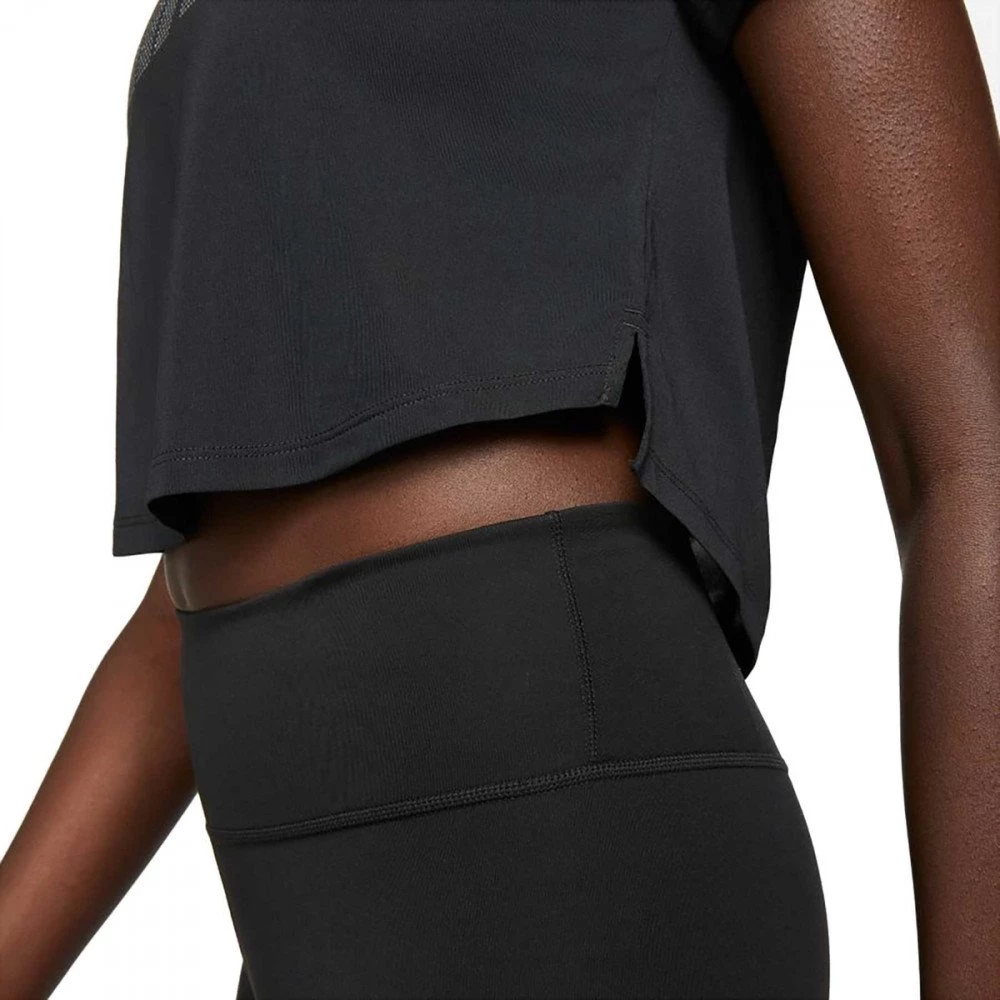 NIKE T-SHIRT CROP DRI-FIT ONE DONNA Nero 4 NIKE T-SHIRT CROP DRI-FIT ONE DONNA Nero - immagine 4