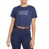 NIKE T-SHIRT CROP DRI-FIT ONE DONNA Blu