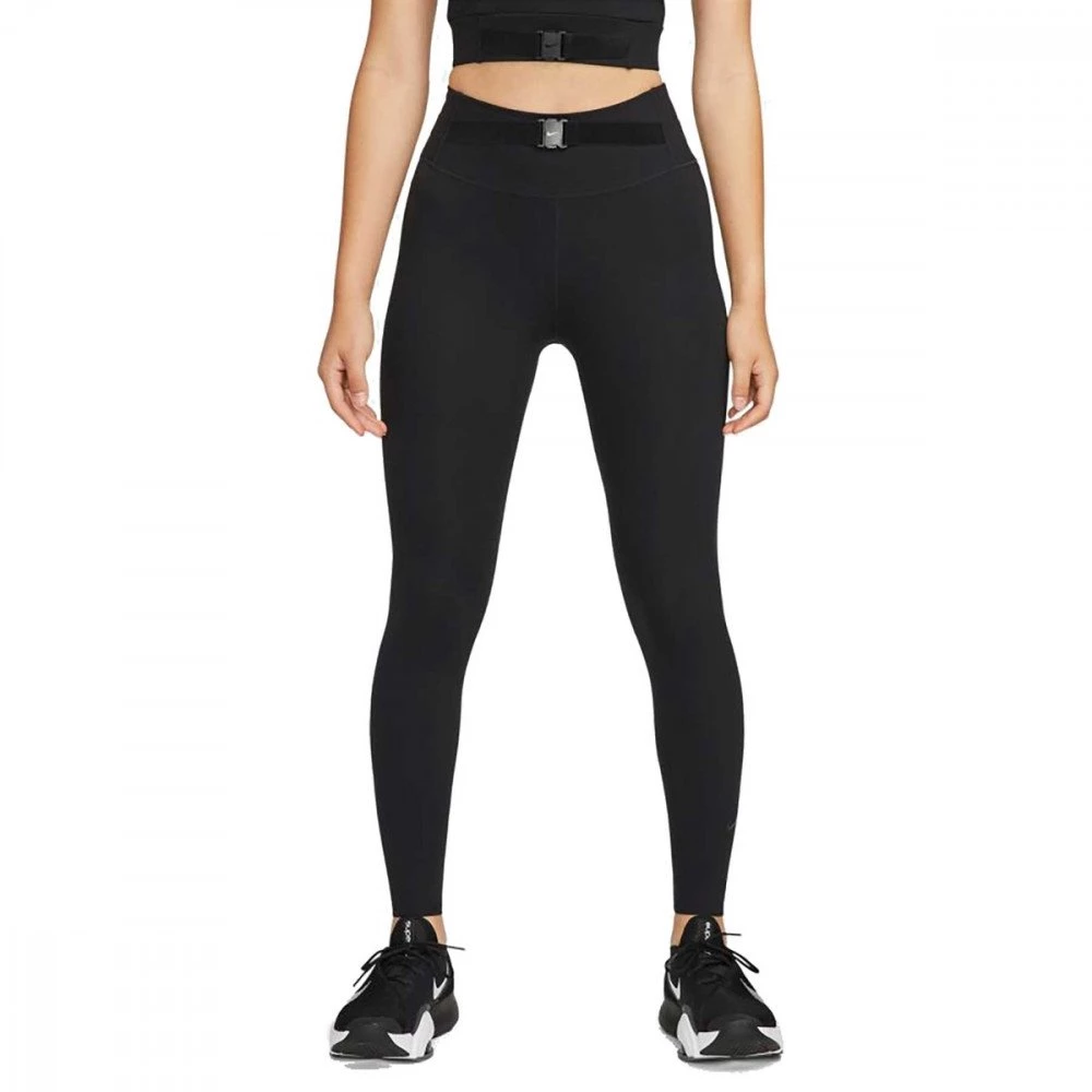 NIKE LEGGINGS ONE LUXE BUCKLE DONNA Nero 1 NIKE LEGGINGS ONE LUXE BUCKLE DONNA Nero