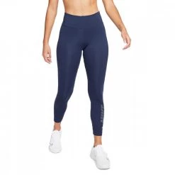 NIKE LEGGINGS DRI-FIT ONE GRAPHIC DONNA Blu