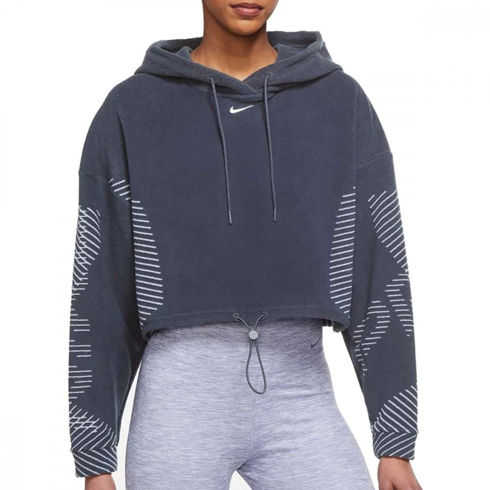 NIKE FELPA CROP CON CAPPUCCIO THERMA-FIT ADV DONNA Viola