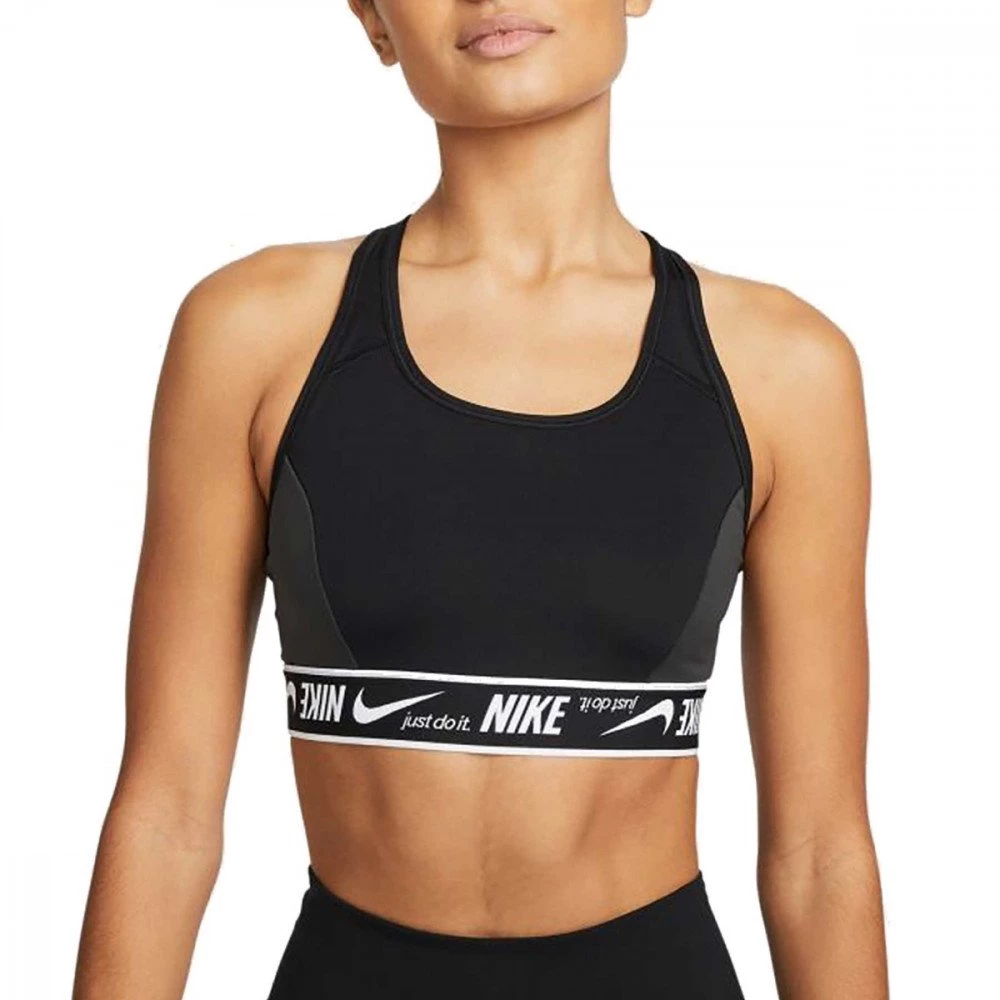 NIKE REGGISENO DRI-FIT SWOOSH Nero 1 NIKE REGGISENO DRI-FIT SWOOSH Nero
