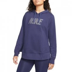NIKE FELPA CON CAPPUCCIO DRI-FIT GRAPHIC DONNA Blu
