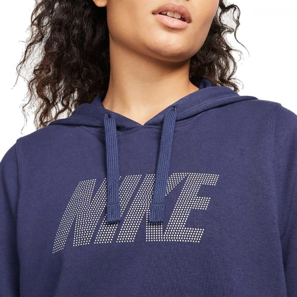 NIKE FELPA CON CAPPUCCIO DRI-FIT GRAPHIC DONNA Blu 3 NIKE FELPA CON CAPPUCCIO DRI-FIT GRAPHIC DONNA Blu - immagine 3