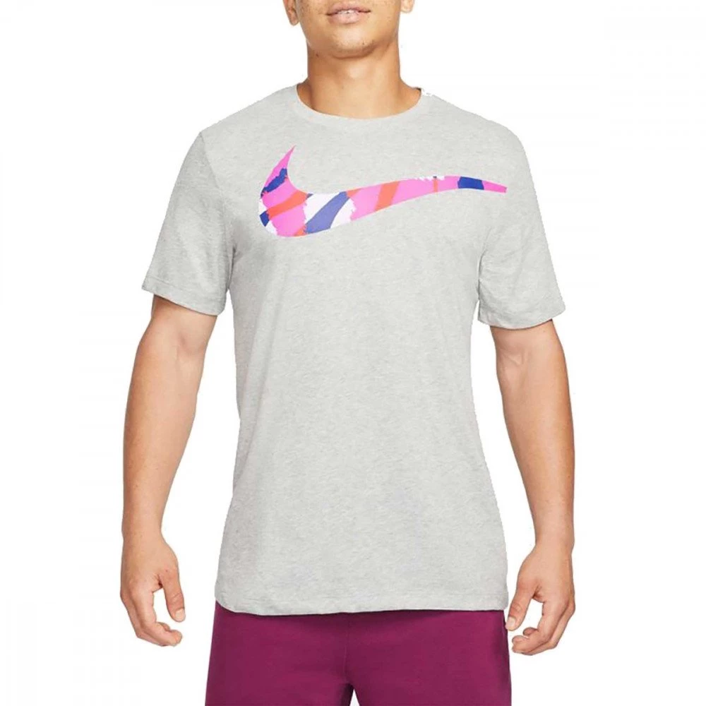 NIKE T-SHIRT DRI-FIT SPORT CLASH Grigio 1 NIKE T-SHIRT DRI-FIT SPORT CLASH Grigio