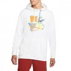 NIKE FELPA CON CAPPUCCIO DRY HD PO STORY PACK Bianco